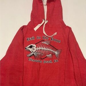 Red Fish Skeleton Hoodie